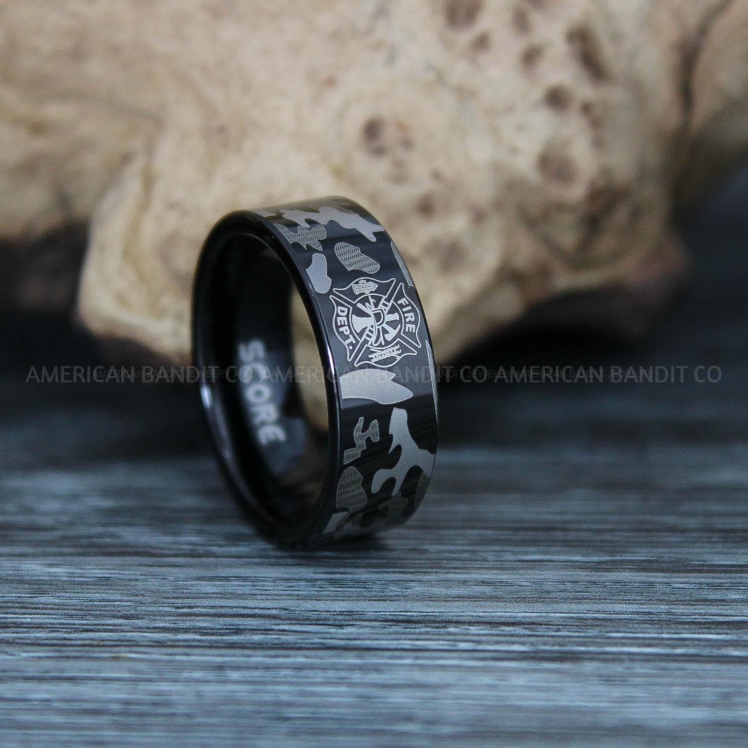 IMG_9440 Fire Department Ring, Fireman Wedding Band, Firefighter Ring, Firefighter Jewelry, Fireman Jewelry - Image 1