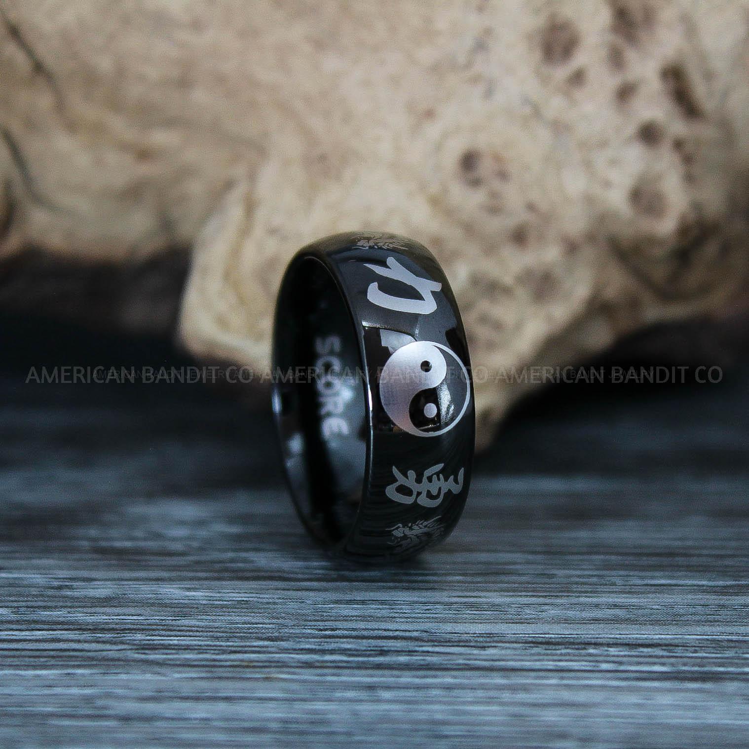 IMG_9452 Tai Chi Ring, Martial Arts Ring, Martial Arts Jewelry, Dragon Ring, Dragon Jewelry, MMA Jewelry - Image 1