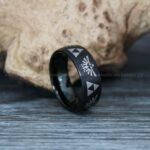 Zelda Ring, Zelda Wedding Ring, Gamer Ring, Gamer Jewelry, Zelda Wedding Band, Gamer Wedding Ring, Black Wedding Ring