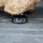 Zelda Ring, Zelda Wedding Ring, Gamer Ring, Gamer Jewelry, Zelda Wedding Band, Gamer Wedding Ring, Black Wedding Ring - Image 4