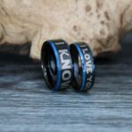 I Love You I Know Rings, Aurebesh Rings, Black Wedding Bands, Aurebesh Wedding Bands, Aurebesh Wedding Rings, Aurebesh Jewelry - Image 3