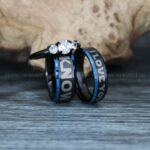 I Love You I Know Rings, Aurebesh Rings, Black Wedding Bands, Aurebesh Wedding Bands, Aurebesh Wedding Rings, Aurebesh Jewelry