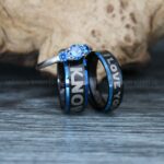 I Love You I Know Rings, Aurebesh Rings, Black Wedding Bands, Aurebesh Wedding Bands, Aurebesh Wedding Rings, Aurebesh Jewelry - Image 4