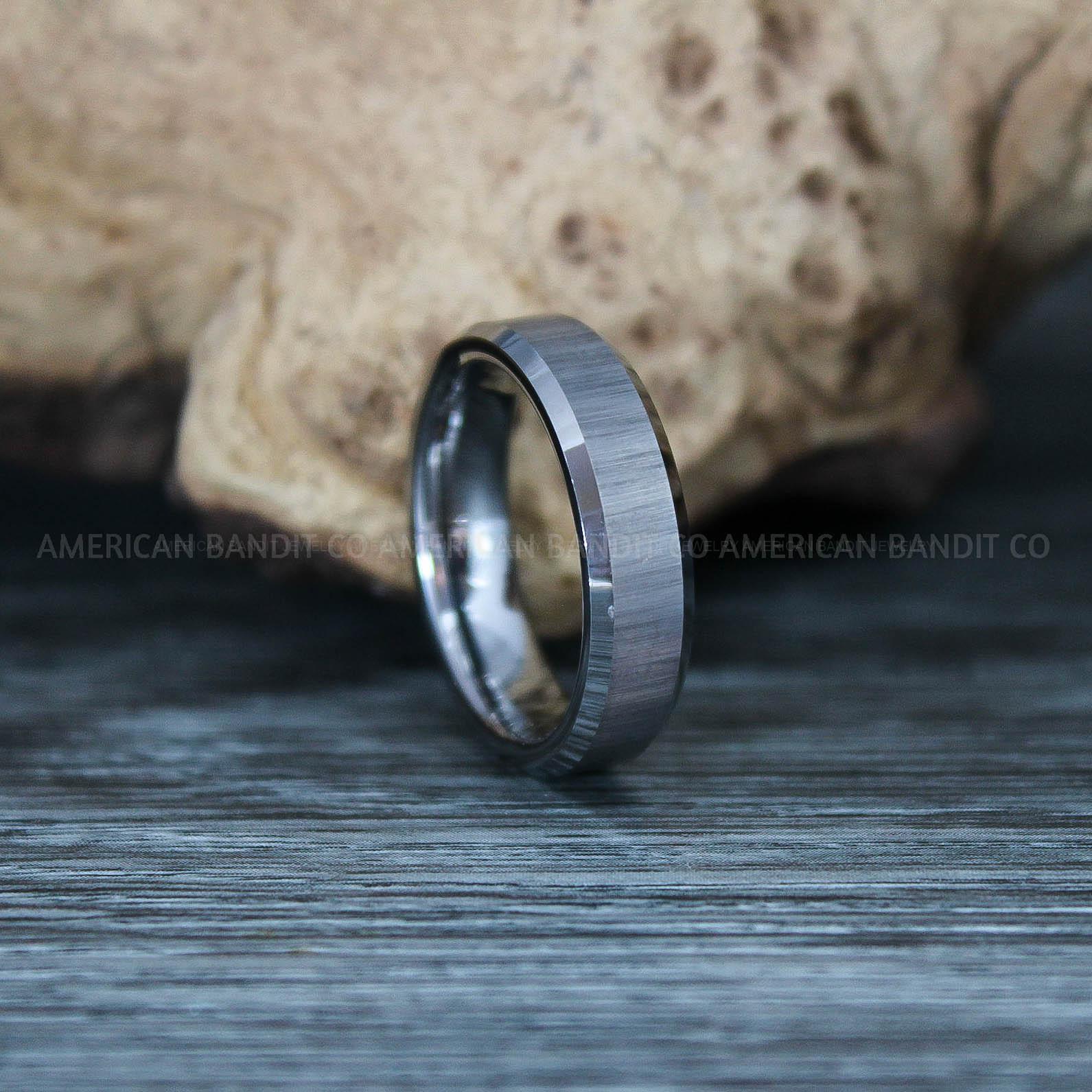 IMG_9479 Silver Ring, Silver Wedding Ring, Silver Wedding Band, Silver Tungsten Wedding Ring - Image 1
