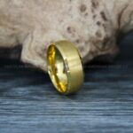 Gold Ring, Gold Wedding Ring, Gold Wedding Band, Gold Tungsten Wedding Ring