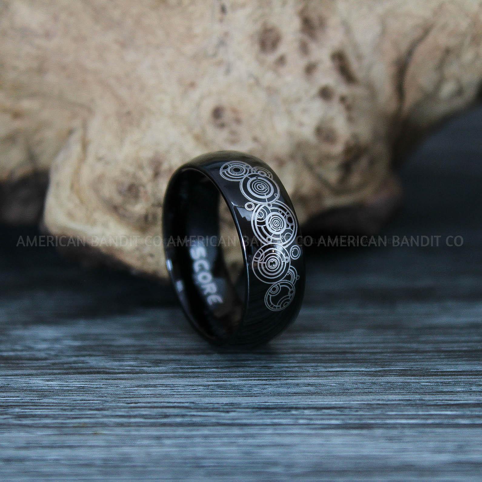 IMG_9492 Dr Who Rings, Dr Who Wedding Rings, Dr Who Jewelry, Gallifreyan Rings, Gallifreyan Wedding Rings, Gallifreyan Wedding Bands, Gallifreyan Jewelry - Image 1