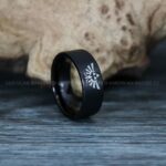 Zelda Ring, Zelda Wedding Ring, Gamer Ring, Gamer Jewelry, Zelda Wedding Band, Gamer Wedding Ring, Black Wedding Ring