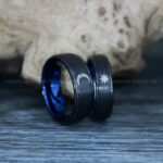 Sun and Moon Rings, Sun and Moon Wedding Rings, Sun and Moon Wedding Bands, Sun and Moon Jewelry, Couple Rings, Matching Couple Rings - Image 3