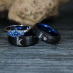 Sun and Moon Rings, Sun and Moon Wedding Rings, Sun and Moon Wedding Bands, Sun and Moon Jewelry, Couple Rings, Matching Couple Rings
