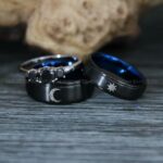 Sun and Moon Rings, Sun and Moon Wedding Rings, Sun and Moon Wedding Bands, Sun and Moon Jewelry, Couple Rings, Matching Couple Rings