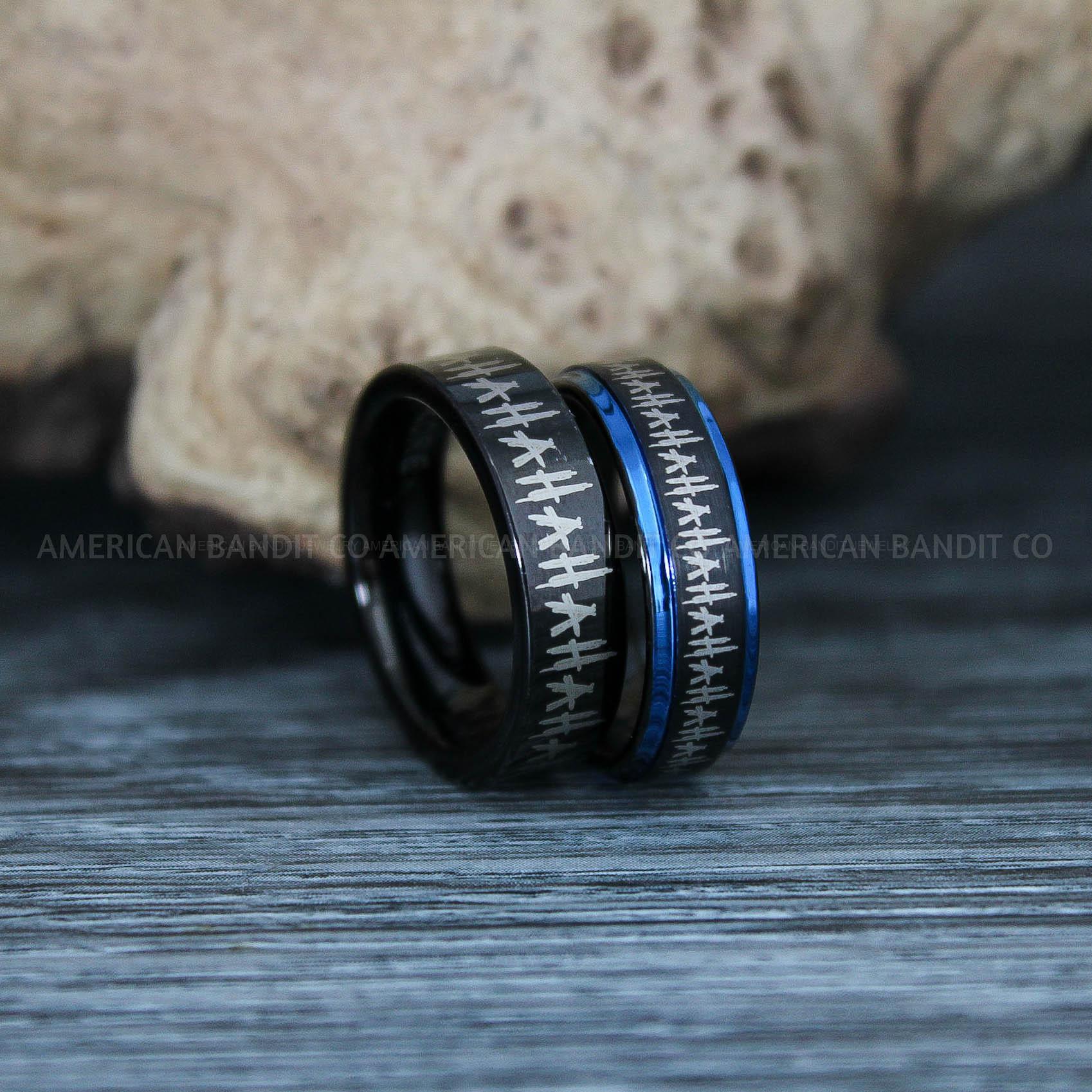 IMG_9517 Suicide Squad Ring, Joker Ring, Joker Wedding Band, Suicide Squad Jewelry, Joker Jewelry - Image 1