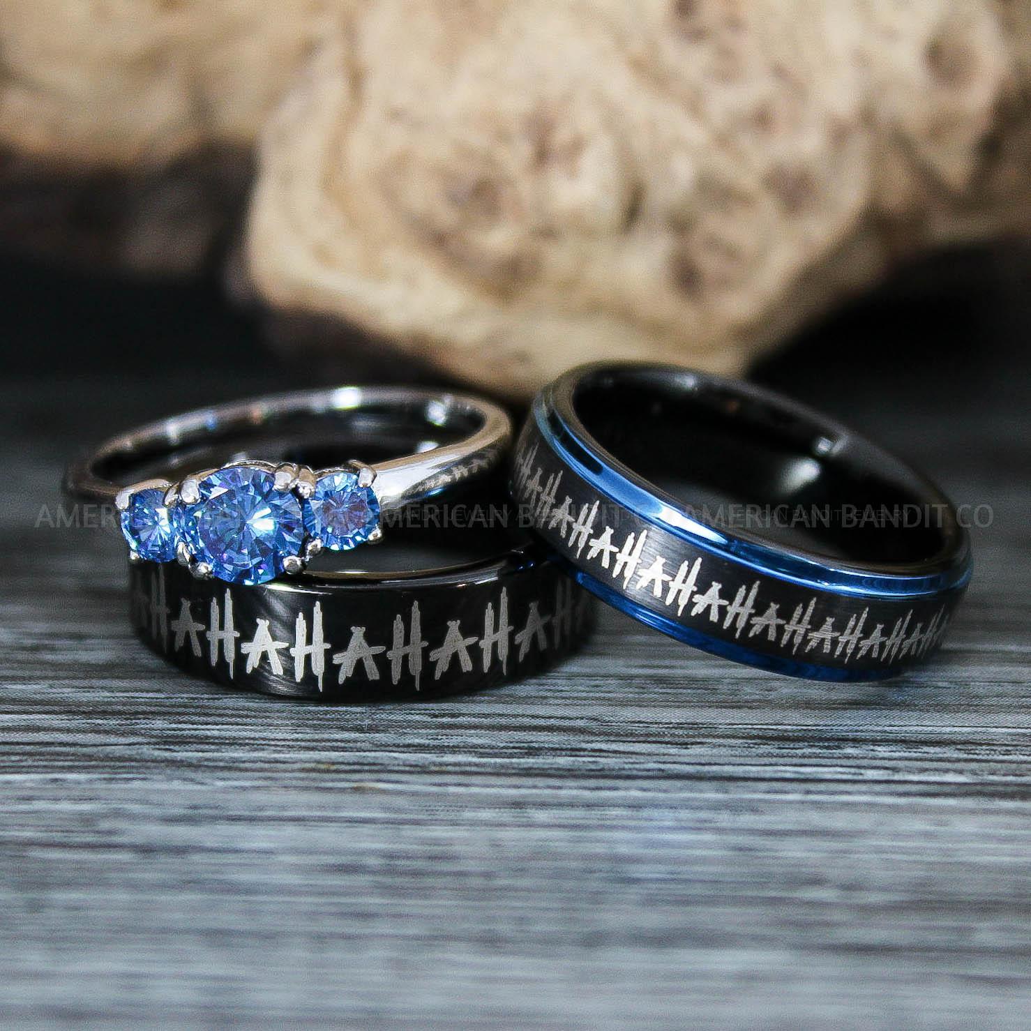 IMG_9519 Suicide Squad Ring, Joker Ring, Joker Wedding Band, Suicide Squad Jewelry, Joker Jewelry - Image 1