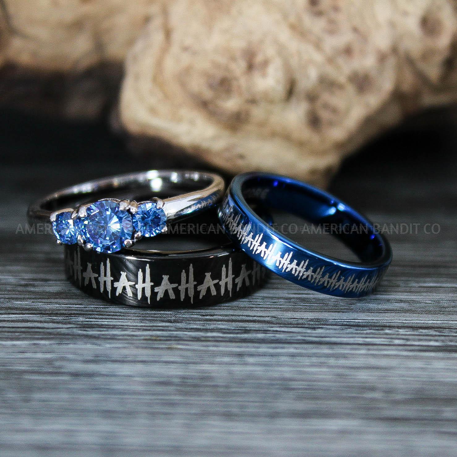 IMG_9522 Suicide Squad Ring, Joker Ring, Joker Wedding Band, Suicide Squad Jewelry, Joker Jewelry - Image 1