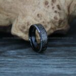 Christian Cross Ring, The Lord Prayer Ring, Religion Ring, Black Tungsten Couple Ring, Christian Cross Jewelry - Image 3