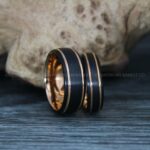 Black Rings, Couple Ring Set, Black Wedding Rings, Black Wedding Bands, Black Tungsten Wedding Rings - Image 2