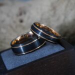 Black Rings, Couple Ring Set, Black Wedding Rings, Black Wedding Bands, Black Tungsten Wedding Rings - Image 3