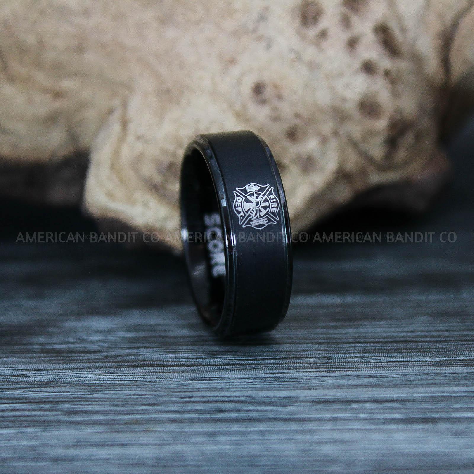 IMG_9562 Fire Department Ring, Fireman Wedding Band, Firefighter Ring, Firefighter Jewelry, Fireman Jewelry - Image 1