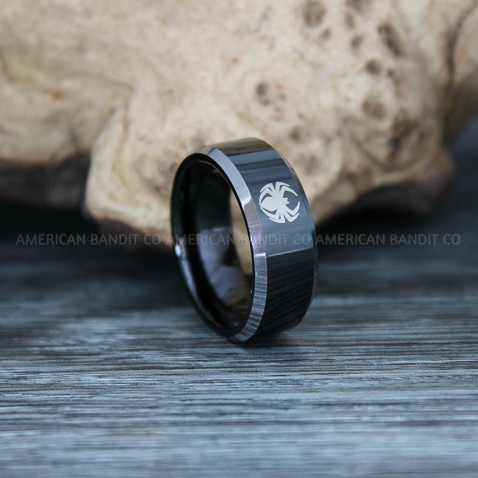 IMG_9564 Tarantula Ring, Spider Ring, Spiderman Ring, Spider Jewelry, Spiderman Jewelry, Spider Wedding Ring, Spider Wedding Band, Spiderman Wedding Band - Image 1