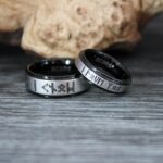 Til Valhalla Ring, Viking Ring, Runes Ring, Nordic Ring, Norsemen Ring, Nordic Runes Ring, Black Tungsten Band - Image 2