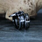 Heartbeat Rings, Black Wedding Bands, Black Wedding Rings, Heartbeat Wedding Bands