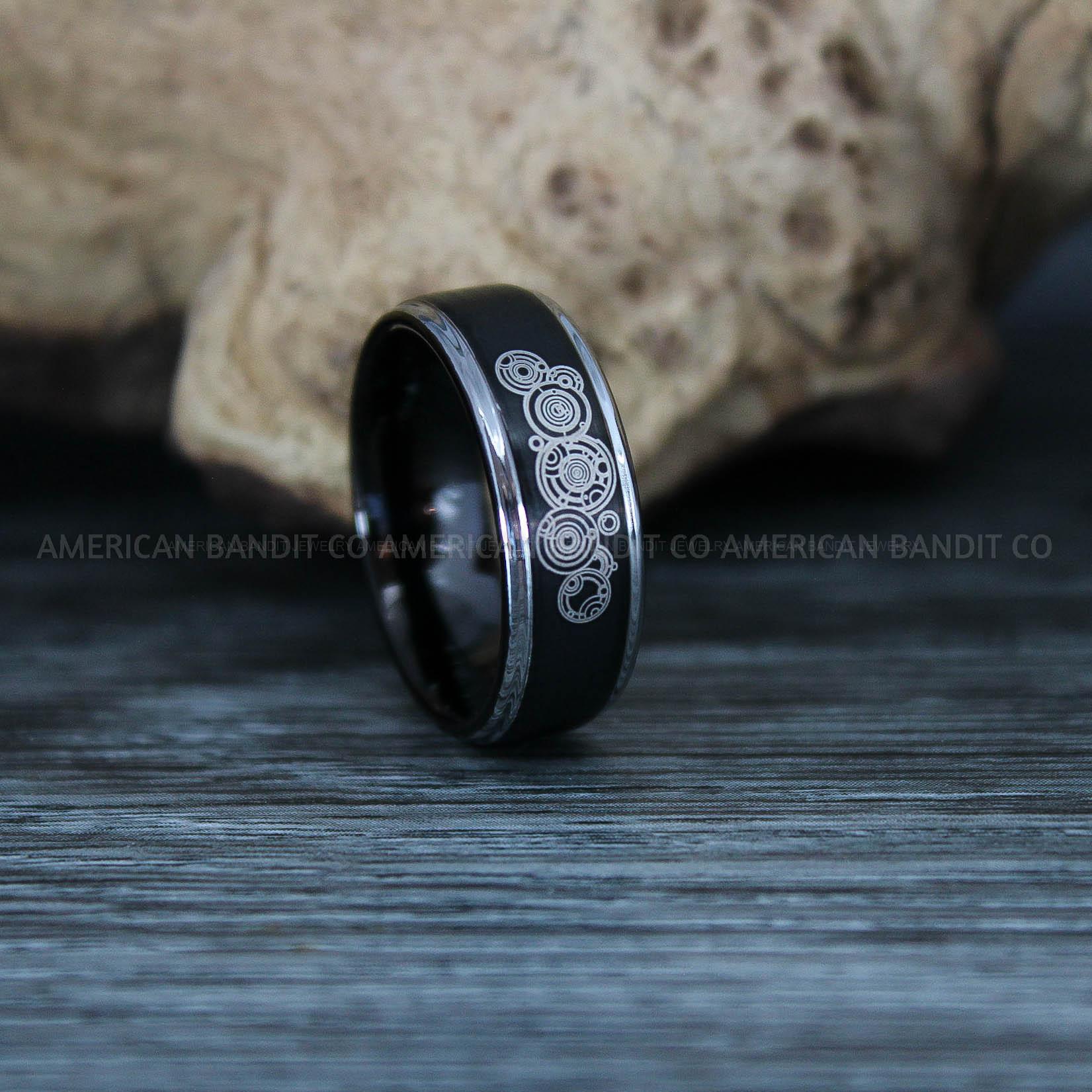 IMG_9594 Dr Who Rings, Dr Who Wedding Rings, Dr Who Jewelry, Gallifreyan Rings, Gallifreyan Wedding Rings, Gallifreyan Wedding Bands, Gallifreyan Jewelry - Image 1