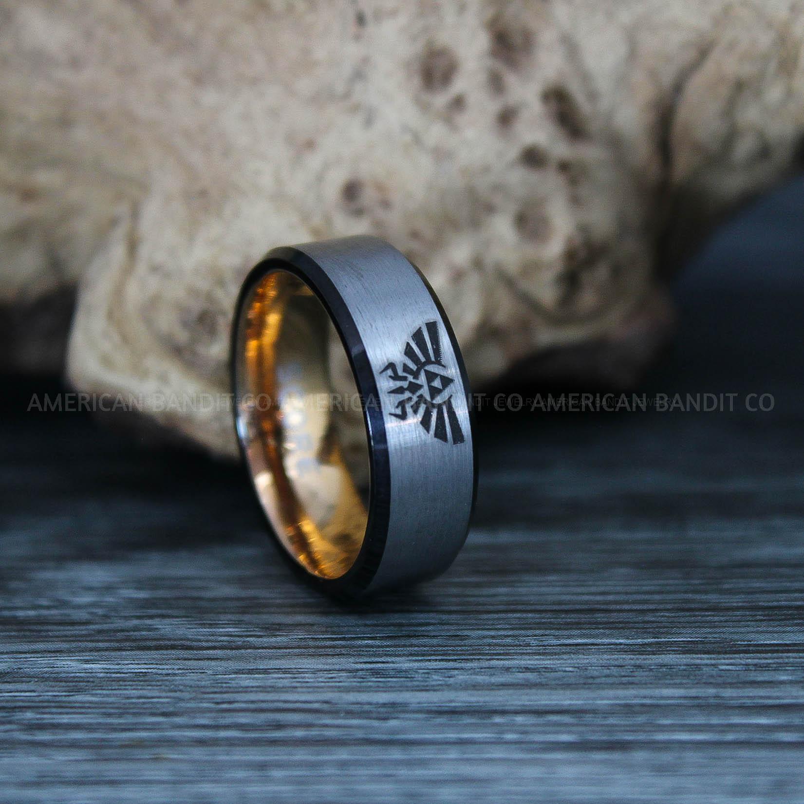 IMG_9595 Zelda Rings, Zelda Wedding Rings, Gamer Rings, Gamer Jewelry, Zelda Wedding Bands, Gamer Wedding Rings, Silver Wedding Rings - Image 1