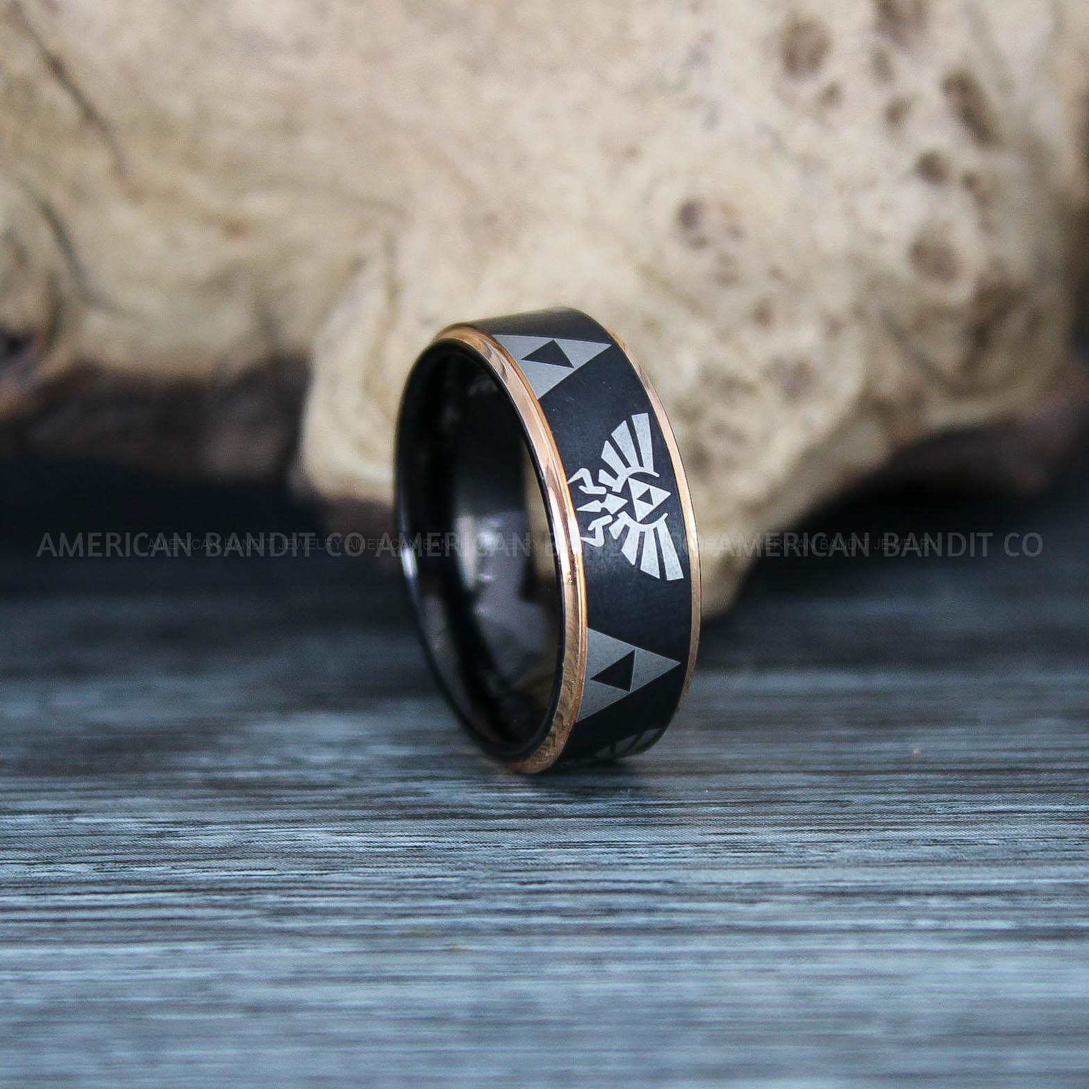 IMG_9613 Zelda Ring, Zelda Wedding Ring, Gamer Ring, Gamer Jewelry, Zelda Wedding Band, Gamer Wedding Ring - Image 1