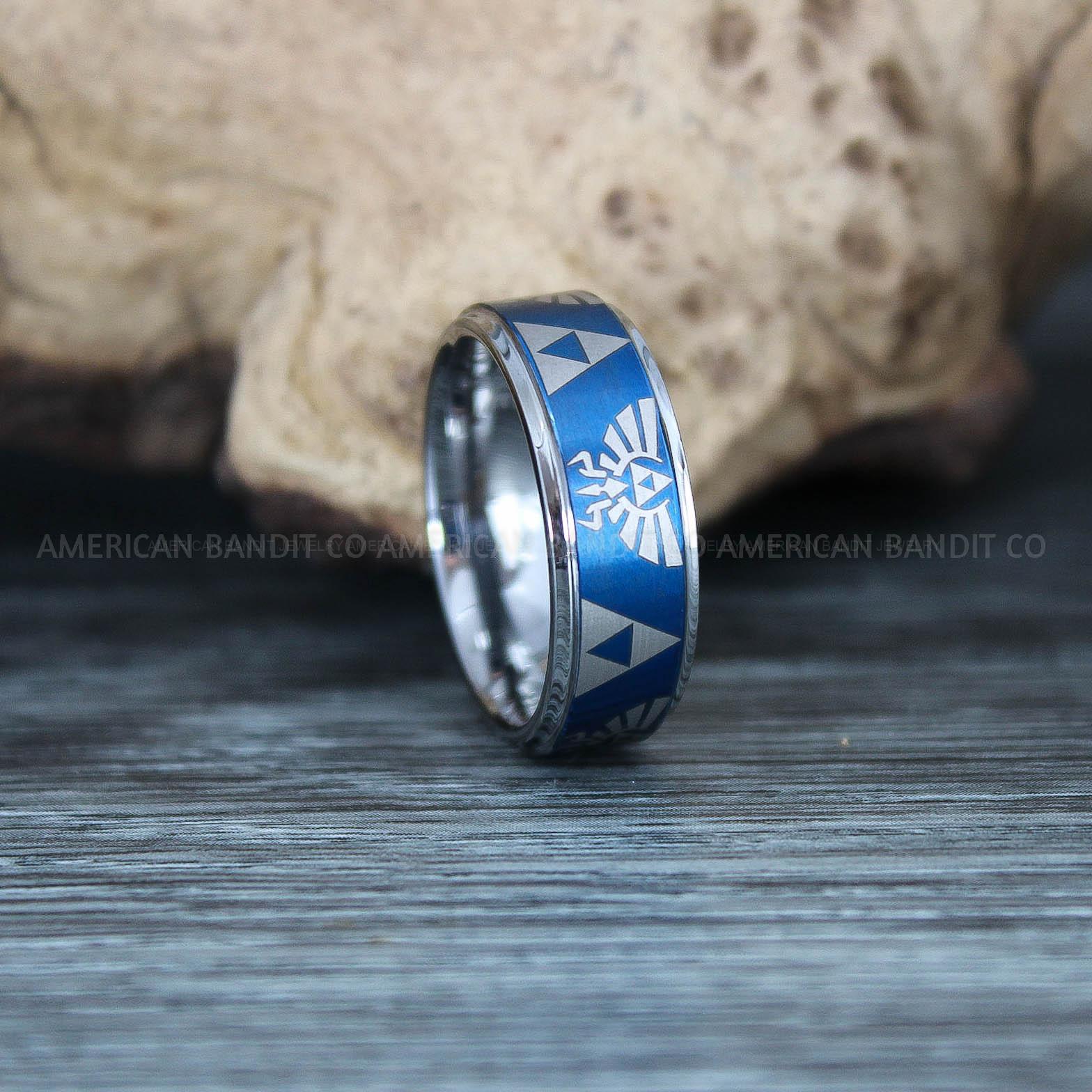 IMG_9614 Zelda Ring, Zelda Wedding Ring, Gamer Ring, Gamer Jewelry, Zelda Wedding Band, Gamer Wedding Ring - Image 1