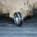 Wood Ring, Wood Wedding Band, Wood Wedding Ring, Silver Wedding Ring, Silver Wedding Band
