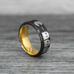 Pacman Ring, Pacman Jewelry, Retro Gamer Ring, Gamer Ring, Pac Man Jewelry, Sega Ring, Nintendo Ring, Black Tungsten Ring, Black Wedding Bands - Image 5