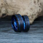 Black Ring, Black Wedding Ring, Black Wedding Band, Black Tungsten Wedding Ring - Image 2