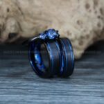Black Rings, Couple Ring Set, Black Wedding Rings, Black Wedding Bands, Black Tungsten Wedding Rings