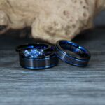 Black Rings, Couple Ring Set, Black Wedding Rings, Black Wedding Bands, Black Tungsten Wedding Rings - Image 2