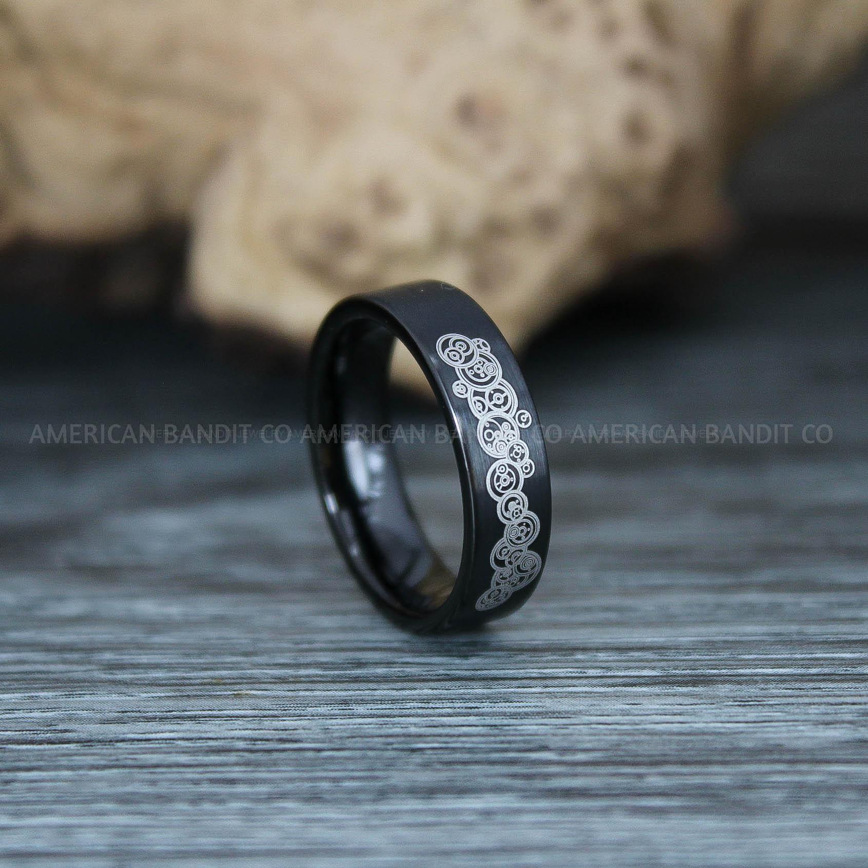 IMG_9669 Dr Who Rings, Dr Who Wedding Rings, Dr Who Jewelry, Gallifreyan Rings, Gallifreyan Wedding Rings, Gallifreyan Wedding Bands, Gallifreyan Jewelry - Image 1