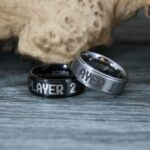 Player 1 Player 2 Rings, Gamer Rings, Couple Rings, Gamer Couple Wedding Bands, Gamer Wedding Rings - Image 3
