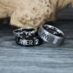 Player 1 Player 2 Rings, Gamer Rings, Couple Rings, Gamer Couple Wedding Bands, Gamer Wedding Rings
