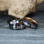 I Love You I Know Rings, Aurebesh Rings, Black Wedding Bands, Aurebesh Wedding Bands, Aurebesh Wedding Rings, Aurebesh Jewelry