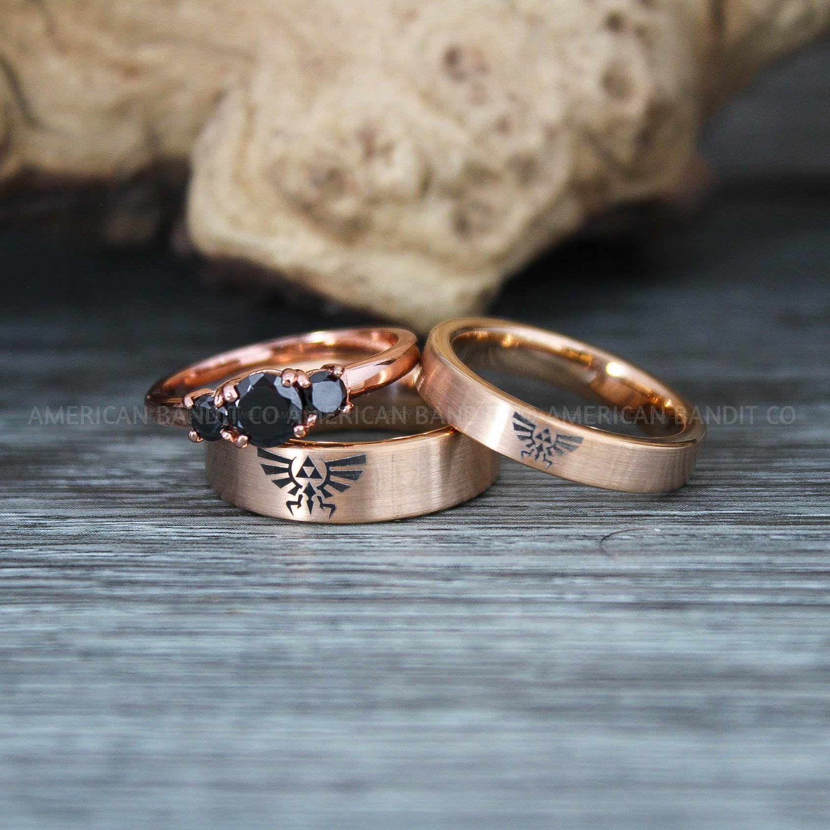 IMG_9692 Zelda Rings, Zelda Wedding Rings, Gamer Rings, Gamer Jewelry, Zelda Wedding Bands, Gamer Wedding Rings - Image 1