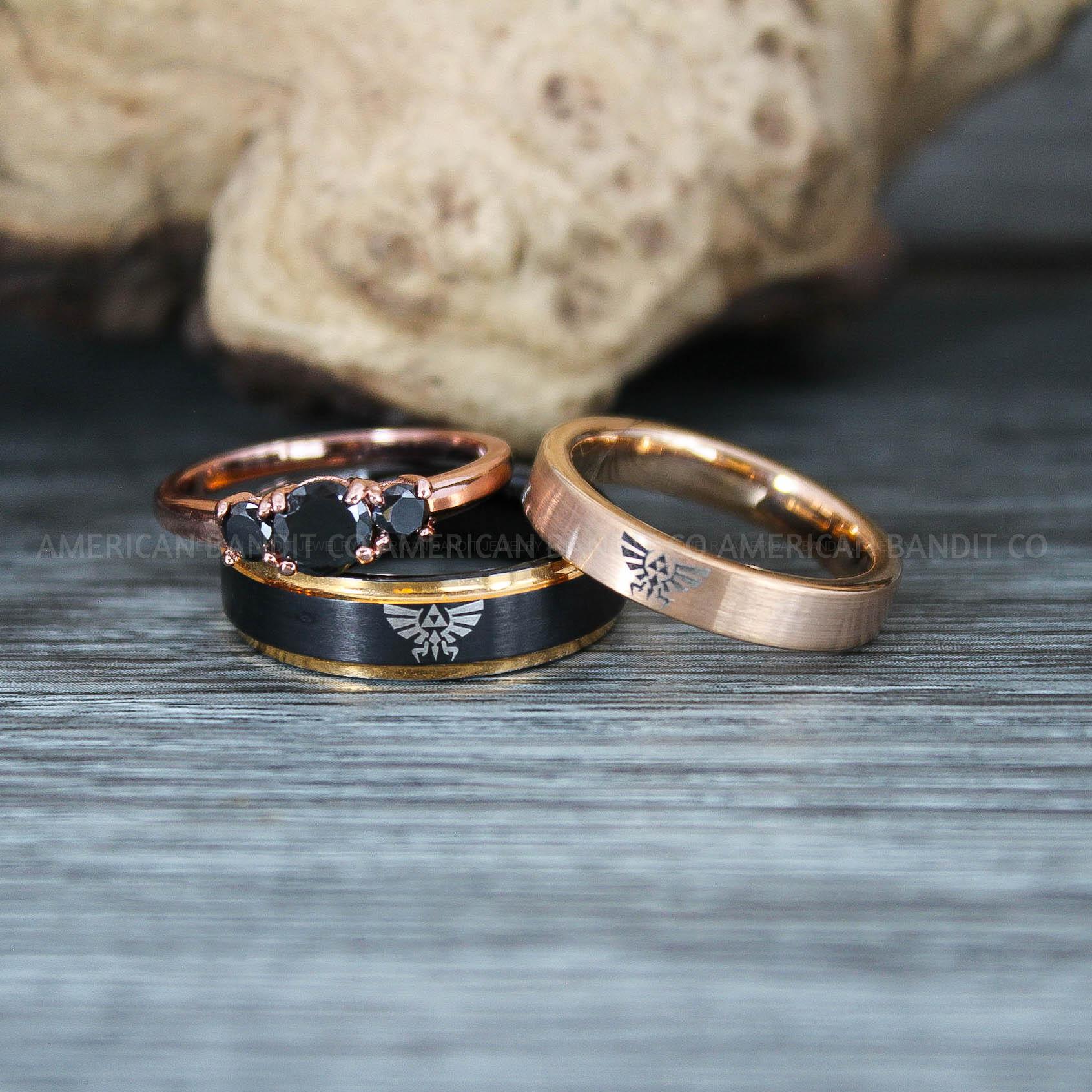 IMG_9694 Zelda Rings, Zelda Wedding Rings, Gamer Rings, Gamer Jewelry, Zelda Wedding Bands, Gamer Wedding Rings - Image 1