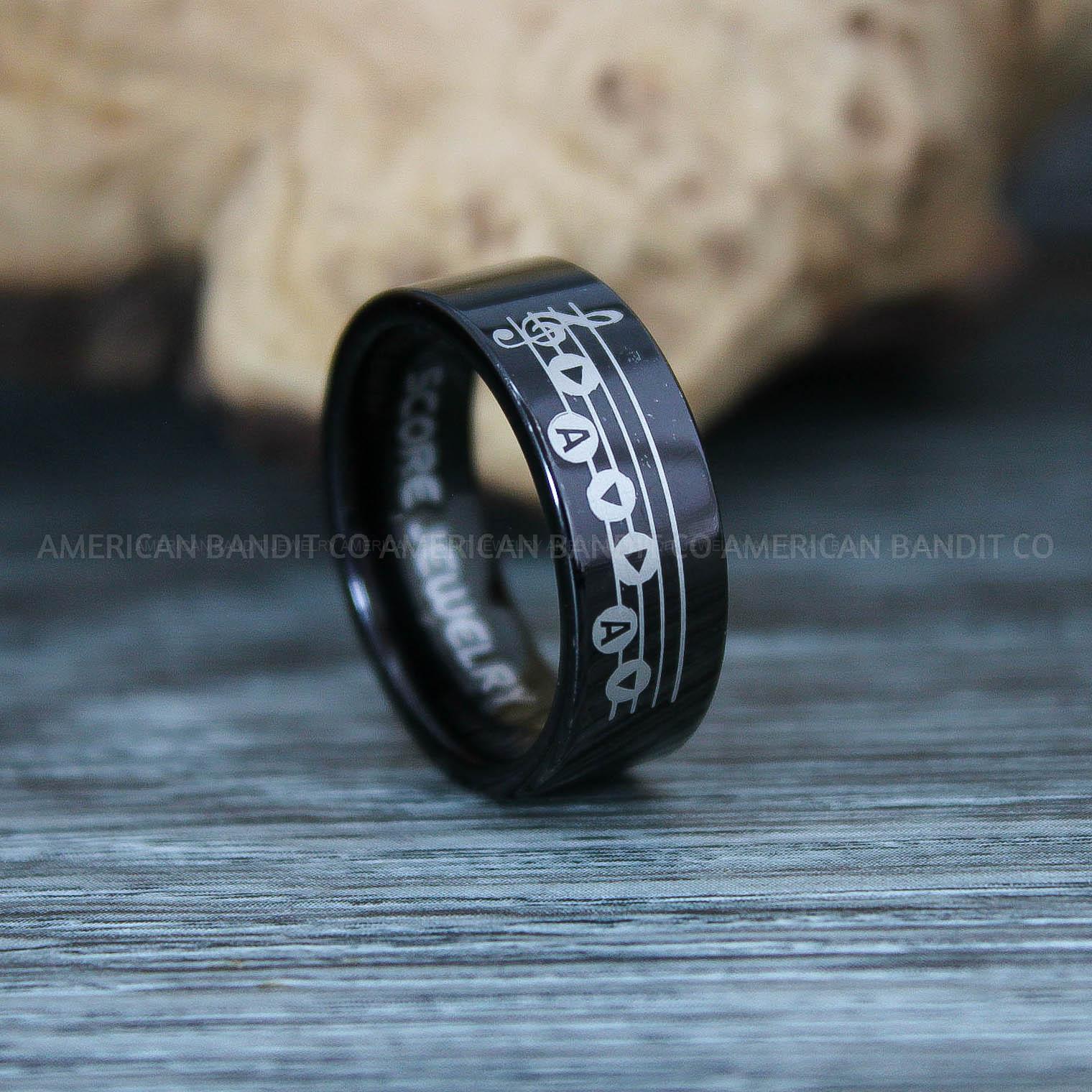 IMG_9702 Zelda Ring, Song of Time Ring, Zelda Wedding Ring, Gamer Ring, Gamer Jewelry, Zelda Wedding Band, Gamer Wedding Ring, Black Wedding Ring - Image 1