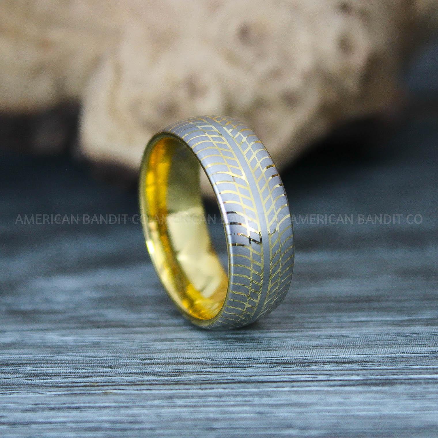 IMG_9703 Tire Ring, Tire Tread Pattern Ring, Tire Tread Ring, Mechanic Ring, Auto Racing Ring, Truck Driver Ring