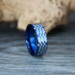 Checkered Flag Rings, Motor Sports Jewelry, Auto Racing Rings, Car Racing Rings, Checkered Flag Pattern Wedding Band