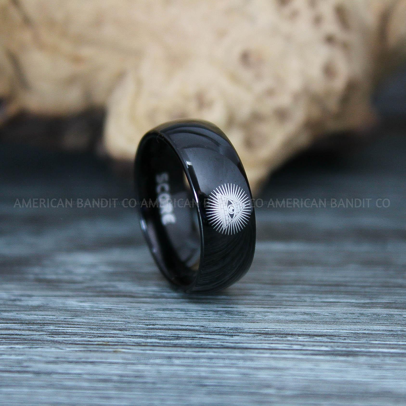 IMG_9716 Eye of Providence Ring, All-Seeing Eye Ring, All-Seeing Eye Jewelry, Eye of Providence Wedding Band - Image 1