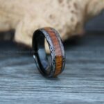 Wood Ring, Wood Wedding Band, Wood Wedding Ring, Black Wedding Ring, Black Wedding Band