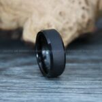 Black Ring, Groom Wedding Band, His Wedding Band, Mens Black Wedding Band, His Wedding Ring