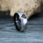 Zelda Ring, Zelda Wedding Ring, Gamer Ring, Gamer Jewelry, Zelda Wedding Band, Gamer Wedding Ring, Black Wedding Ring - Image 3
