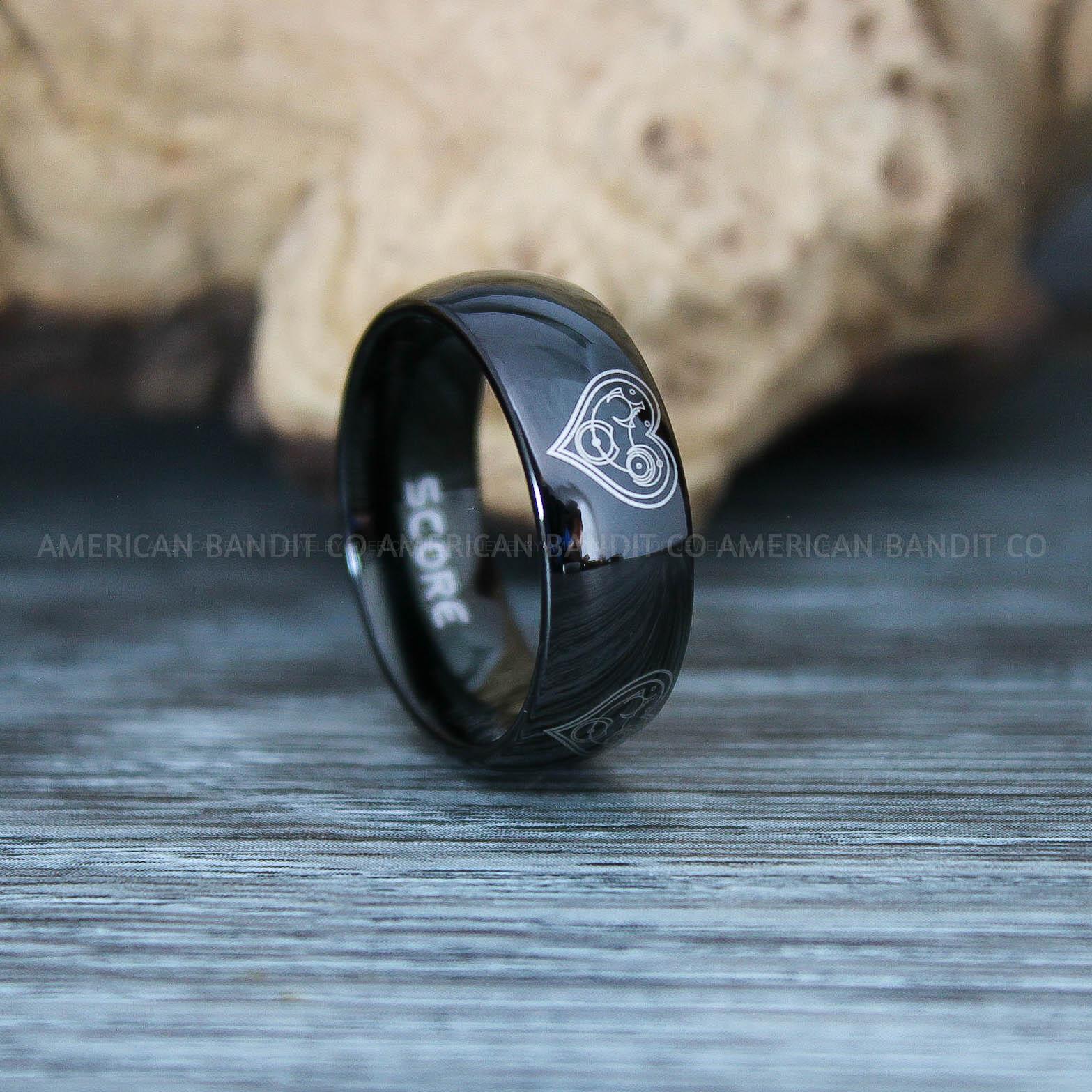 IMG_9738 Dr Who Rings, Dr Who Wedding Rings, Dr Who Jewelry, Gallifreyan Rings, Gallifreyan Wedding Rings, Gallifreyan Wedding Bands, Gallifreyan Jewelry - Image 1