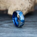 Zelda Ring, Zelda Wedding Ring, Gamer Ring, Gamer Jewelry, Zelda Wedding Band, Gamer Wedding Ring, Blue Wedding Ring
