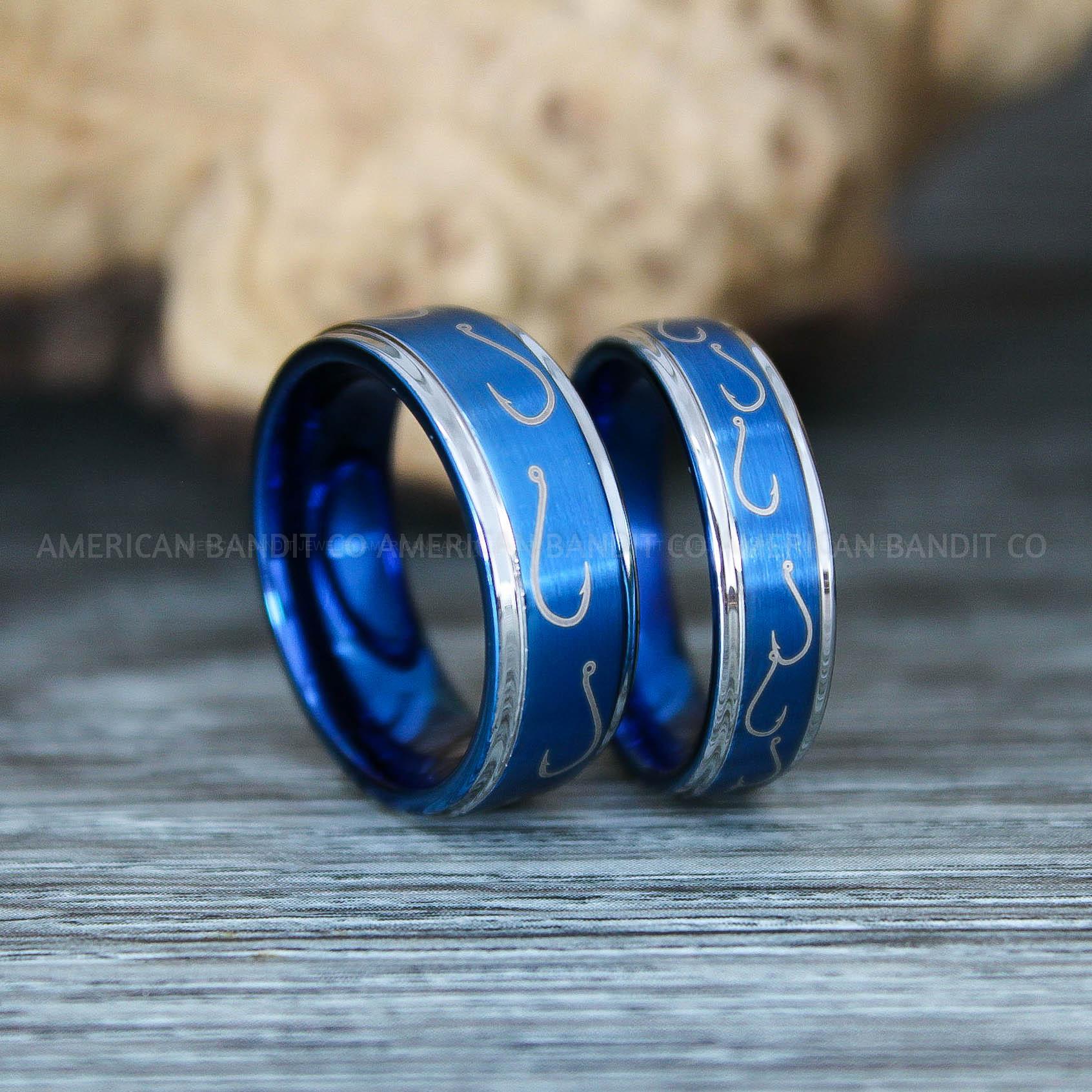 IMG_9744 Fishing Rings, Fisherman Rings, Fishing Jewelry, Fishing Wedding Bands, Hunting Rings, Fish Hooks Rings, Fishing Wedding Rings - Image 1
