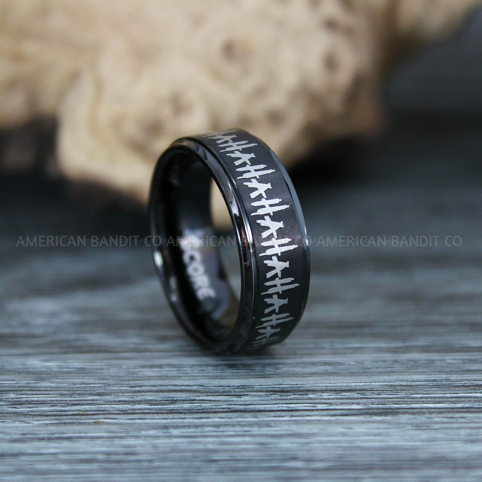 IMG_9748 Suicide Squad Ring, Joker Ring, Joker Wedding Band, Suicide Squad Jewelry, Joker Jewelry - Image 1